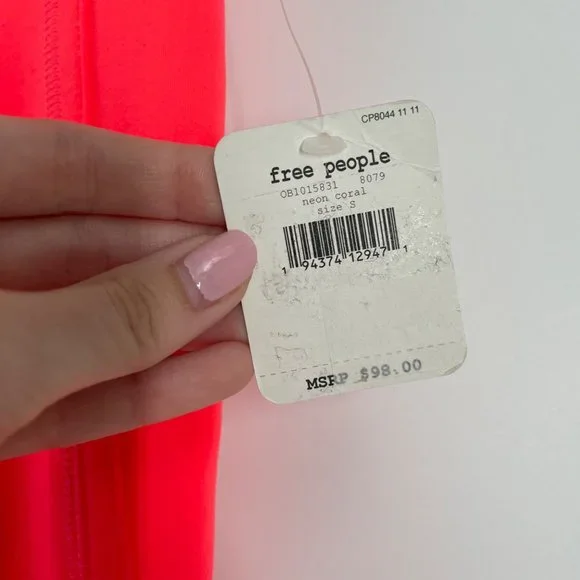 NWT Free People Movement High Rise Infinity Legging Small Neon Coral - Picture 7 of 11